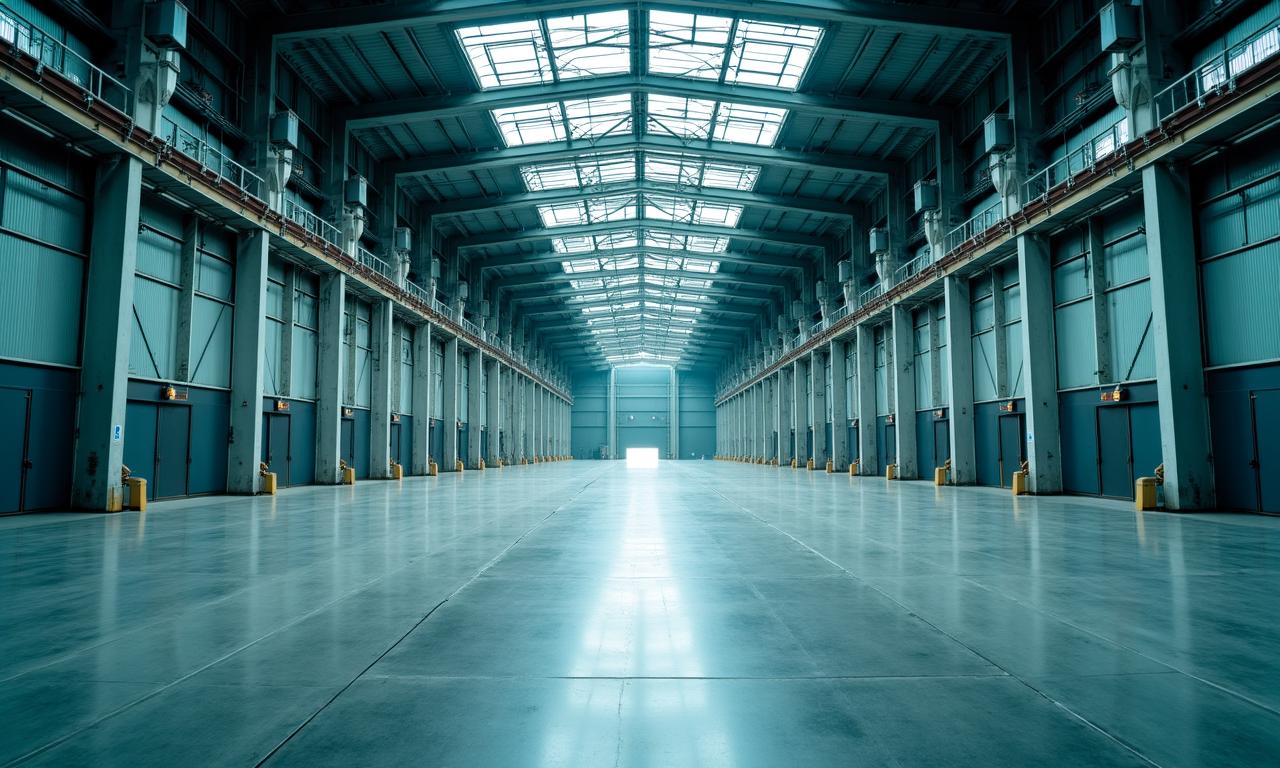 Modern logistics hub interior