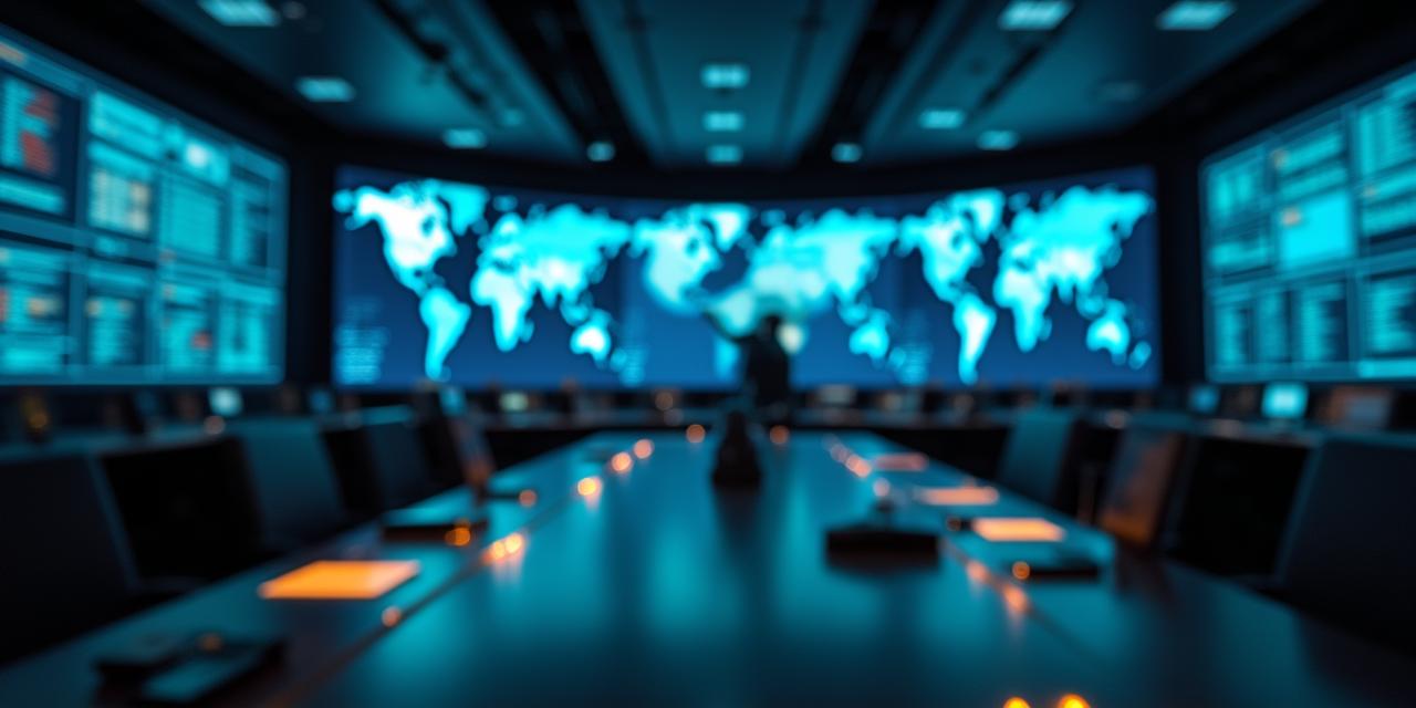 Logistics dispatch center with digital tracking screens