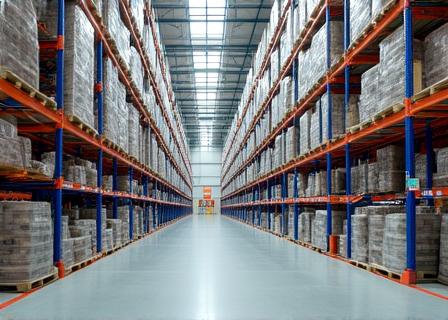 Modern logistics warehouse interior
